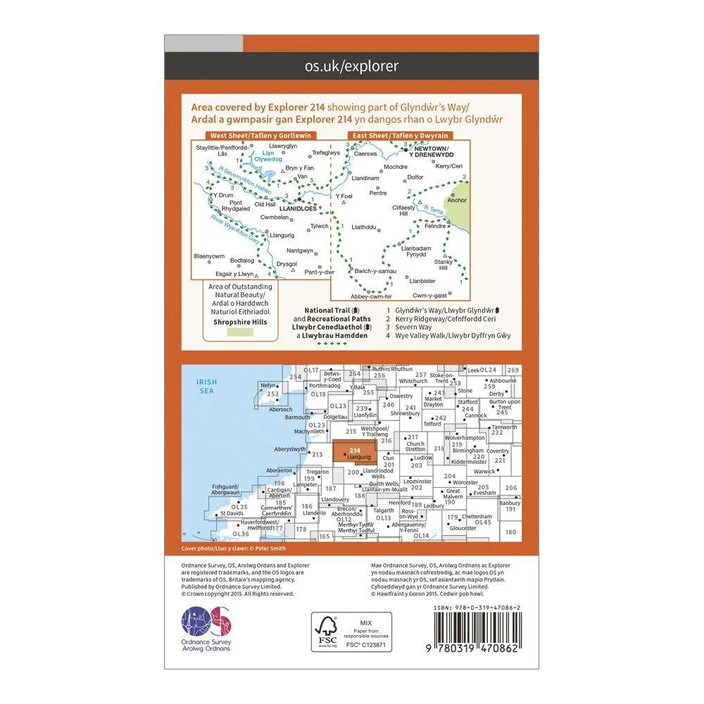 Explorer Active 214 Llanidloes & Newton Map With Digital Version - Image 2