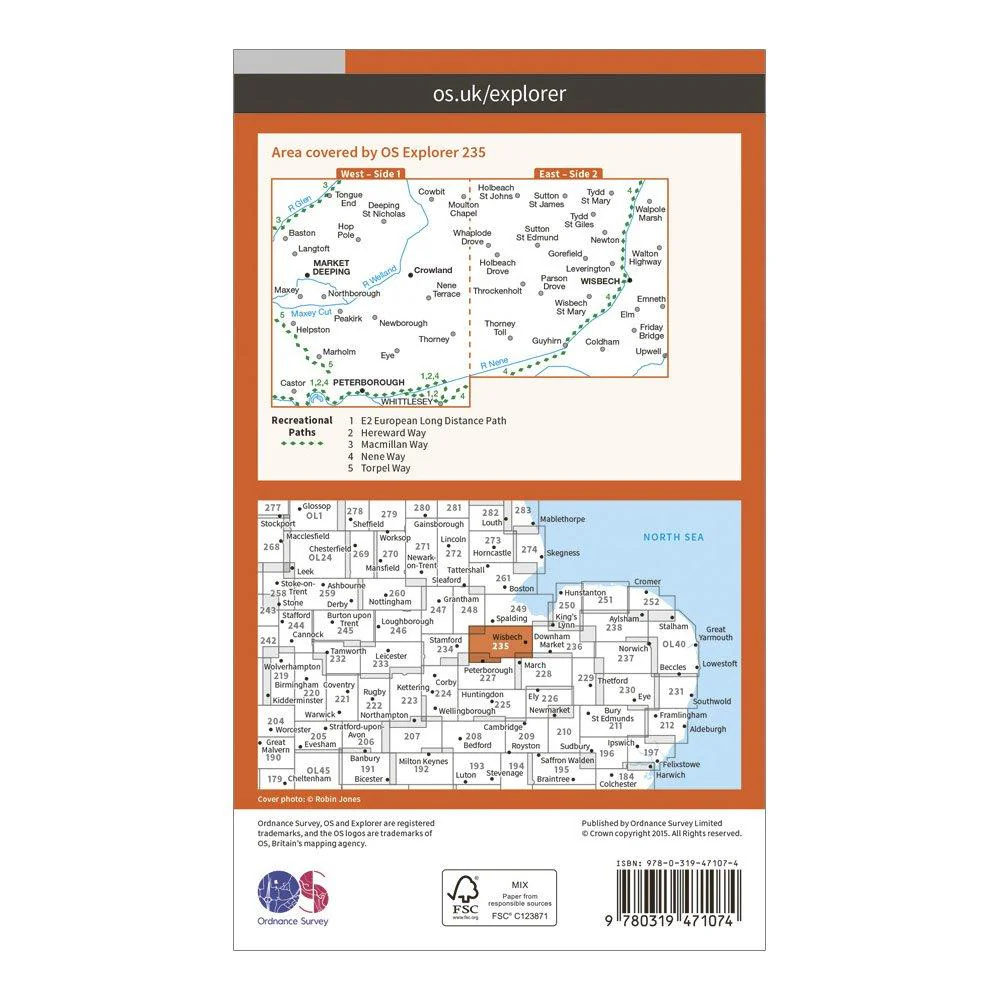 Explorer Active 235 Wisbech & Peterborough North Map With Digital Version - Image 2