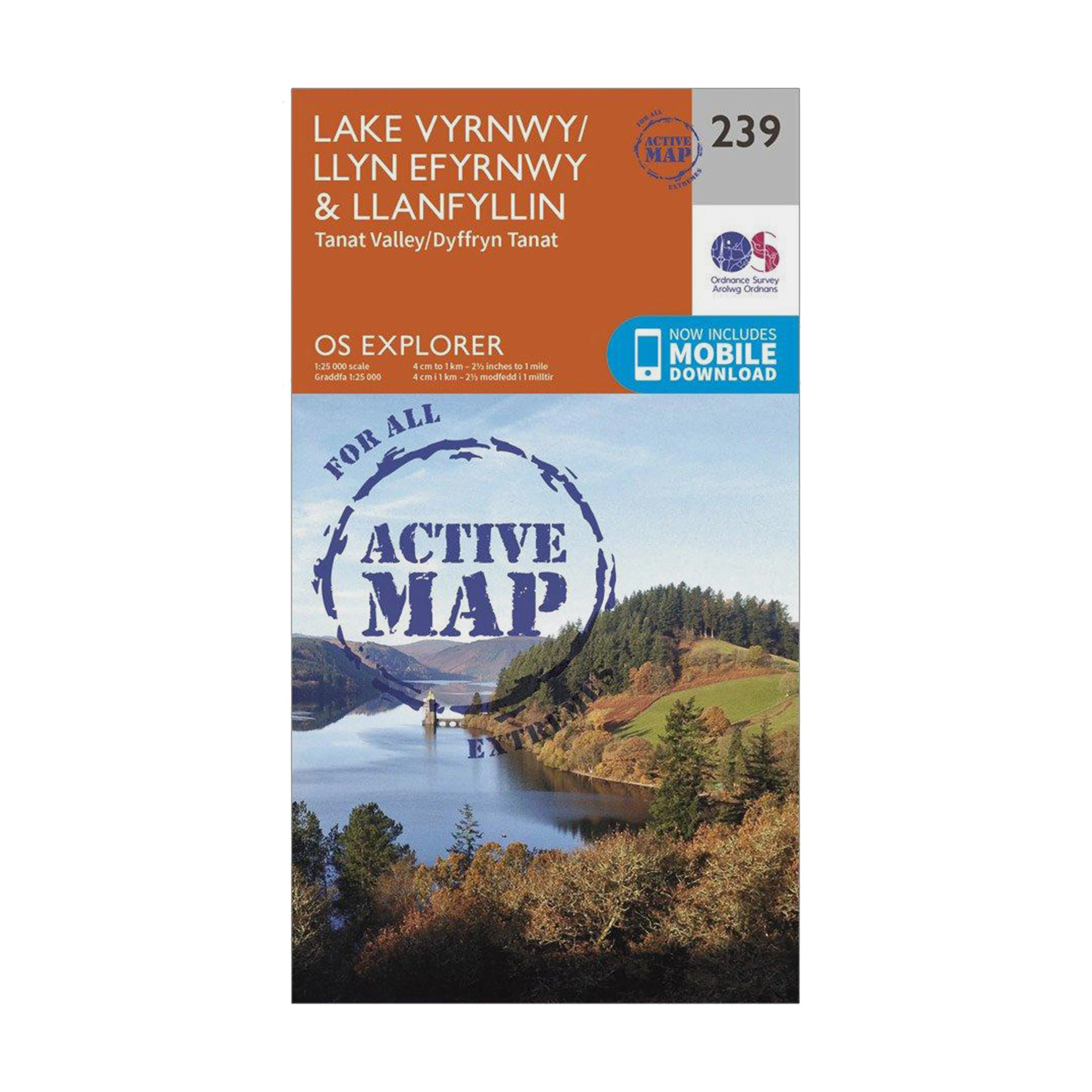 Explorer Active 239 Lake Vyrnwy & Llanfyllin Map With Digital Version - Image 4