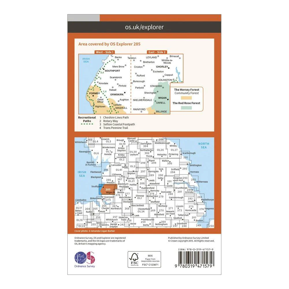 Explorer Active 285 Southport & Chorley Map With Digital Version - Image 2