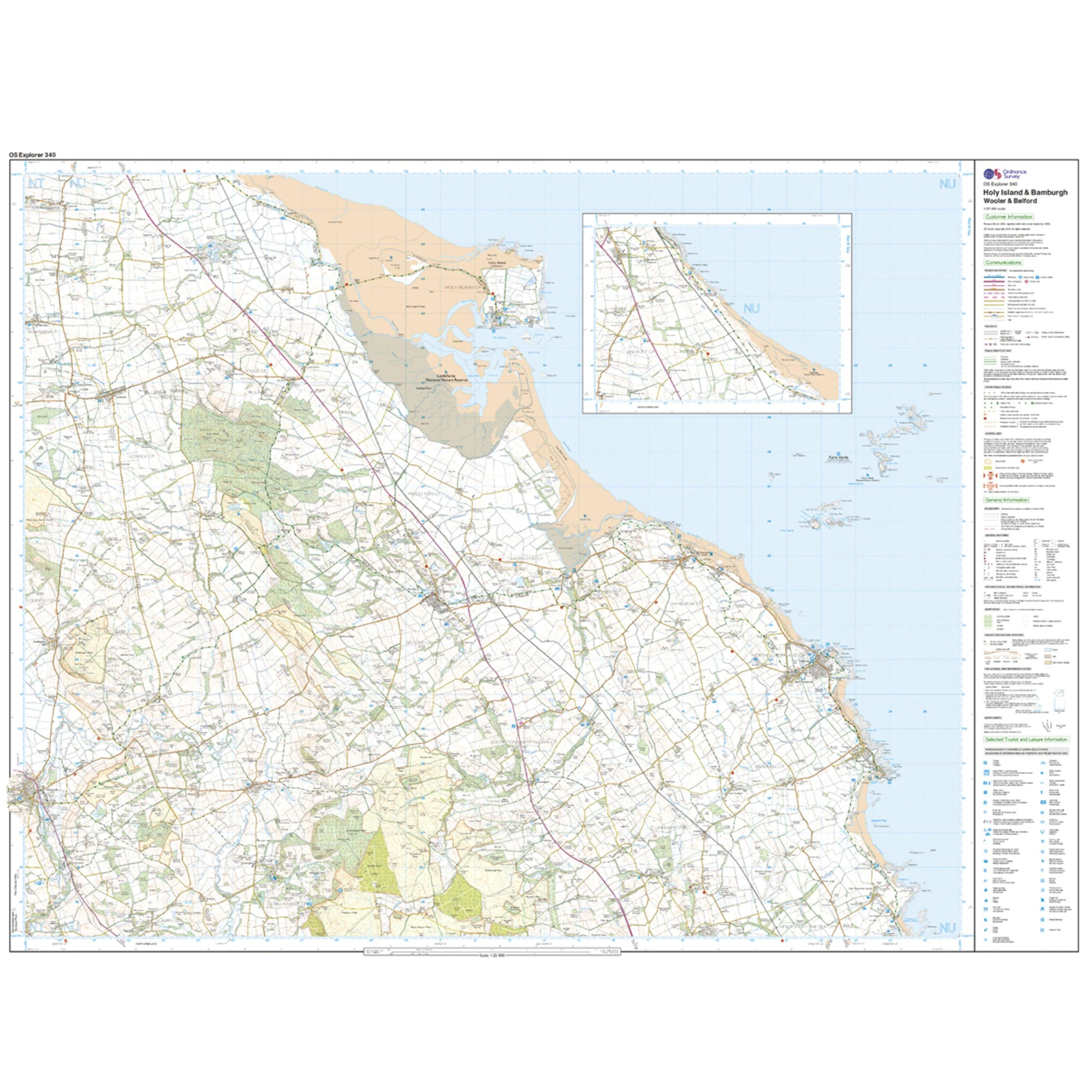 Explorer Active 340 Holy Island & Bamburgh Map With Digital Version - Image 3