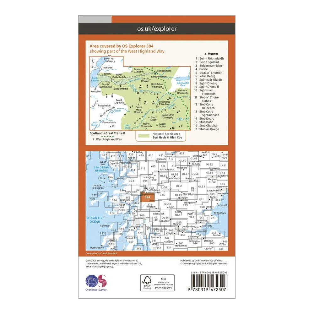 Explorer Active 384 Glen Coe & Glen Etive Map With Digital Version - Image 2