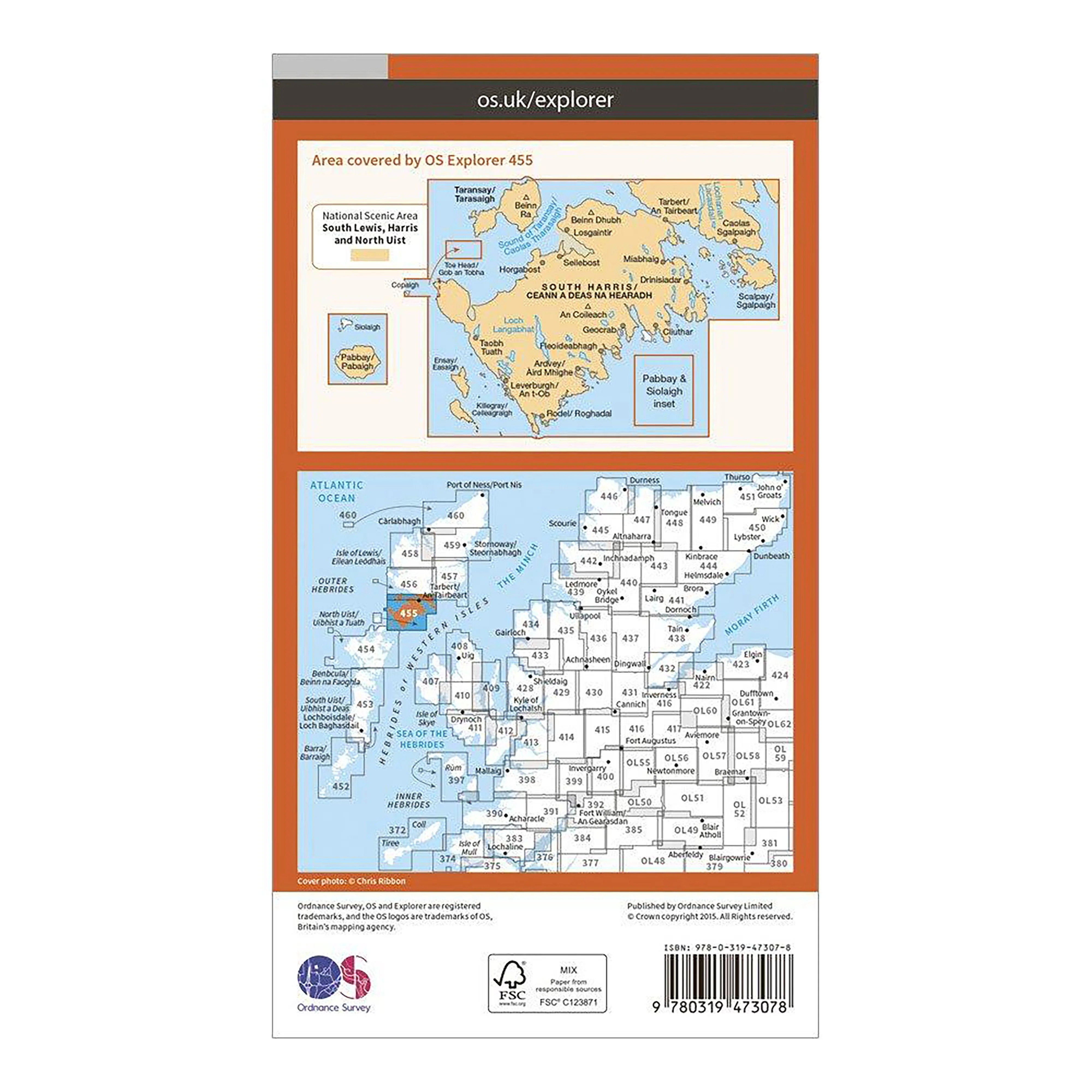 Explorer Active 455 South Harris Map With Digital Version - Image 2