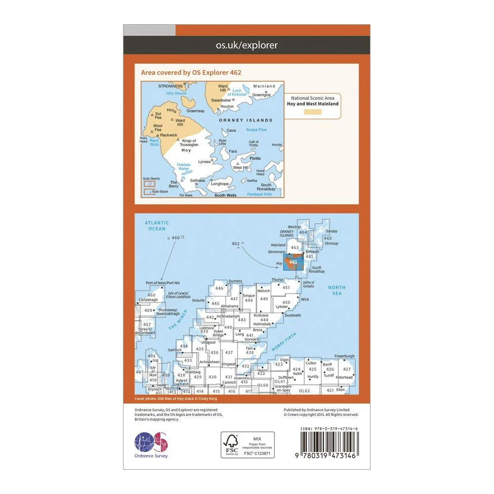 Explorer Active 462 Orkney - Hoy, South Walls & Flotta Map With Digital Version - Image 2