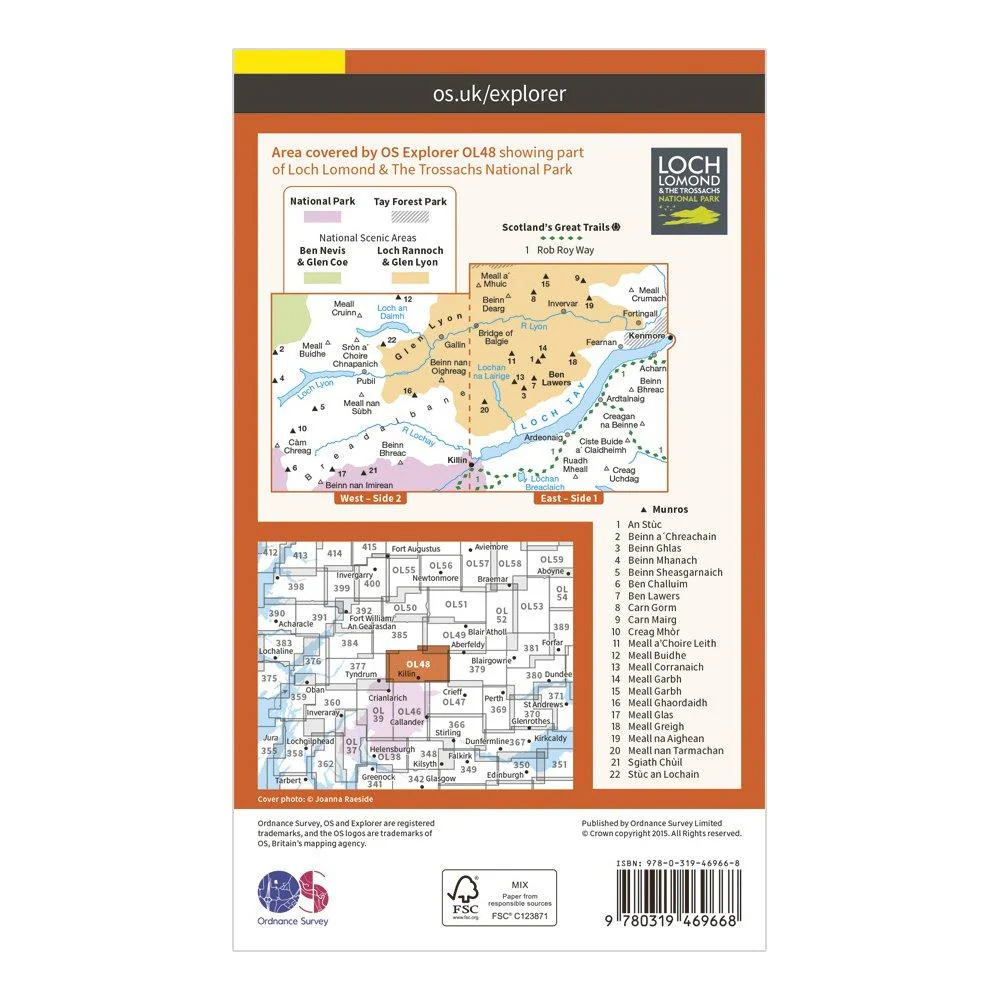 Explorer Active OL48 Ben Lawers & Glen Lyon Map With Digital Version - Image 2