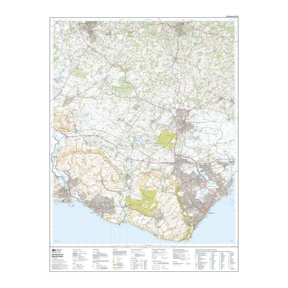 Explorer OL 25 Eastbourne & Beachy Head Map - Image 3