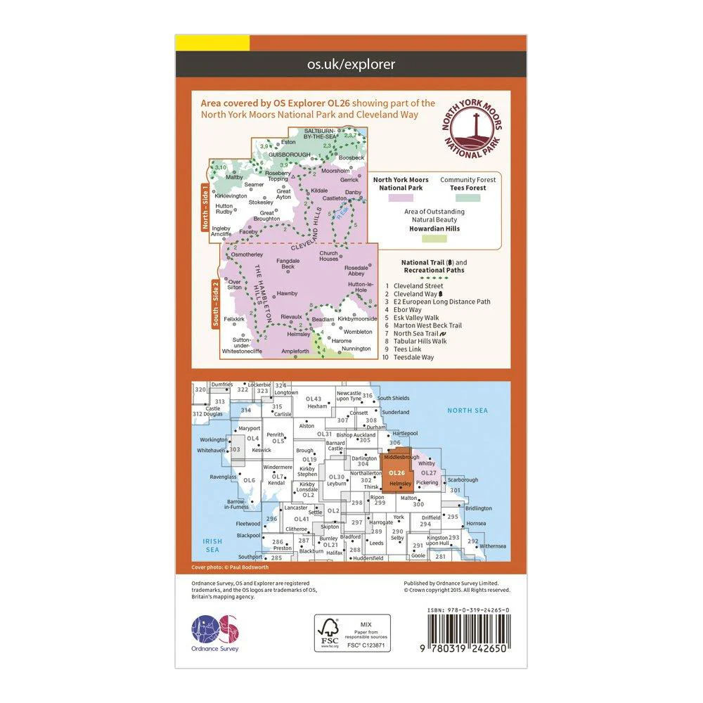 Explorer OL 26 North York Moors Map (Western Area) - Image 2