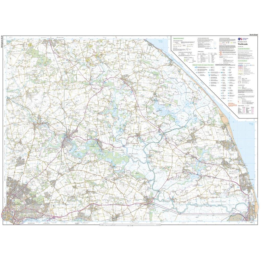 Explorer OL 40 The Broads Map - Image 3
