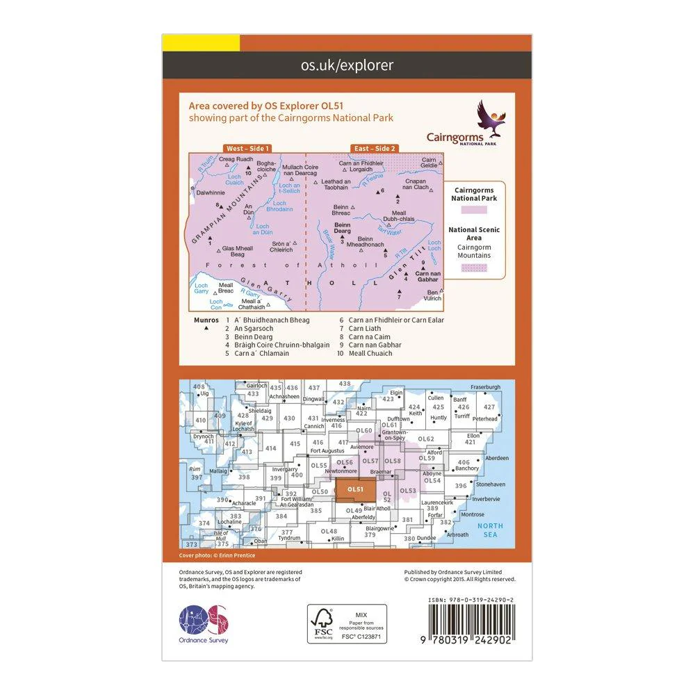 Explorer OL51 Atholl Map With Digital Version - Image 2
