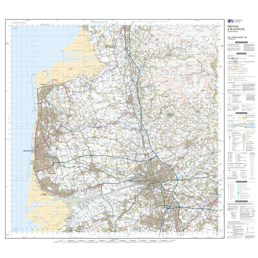 Landranger 102 Preston & Blackpool, Lytham Map With Digital Version - Image 3