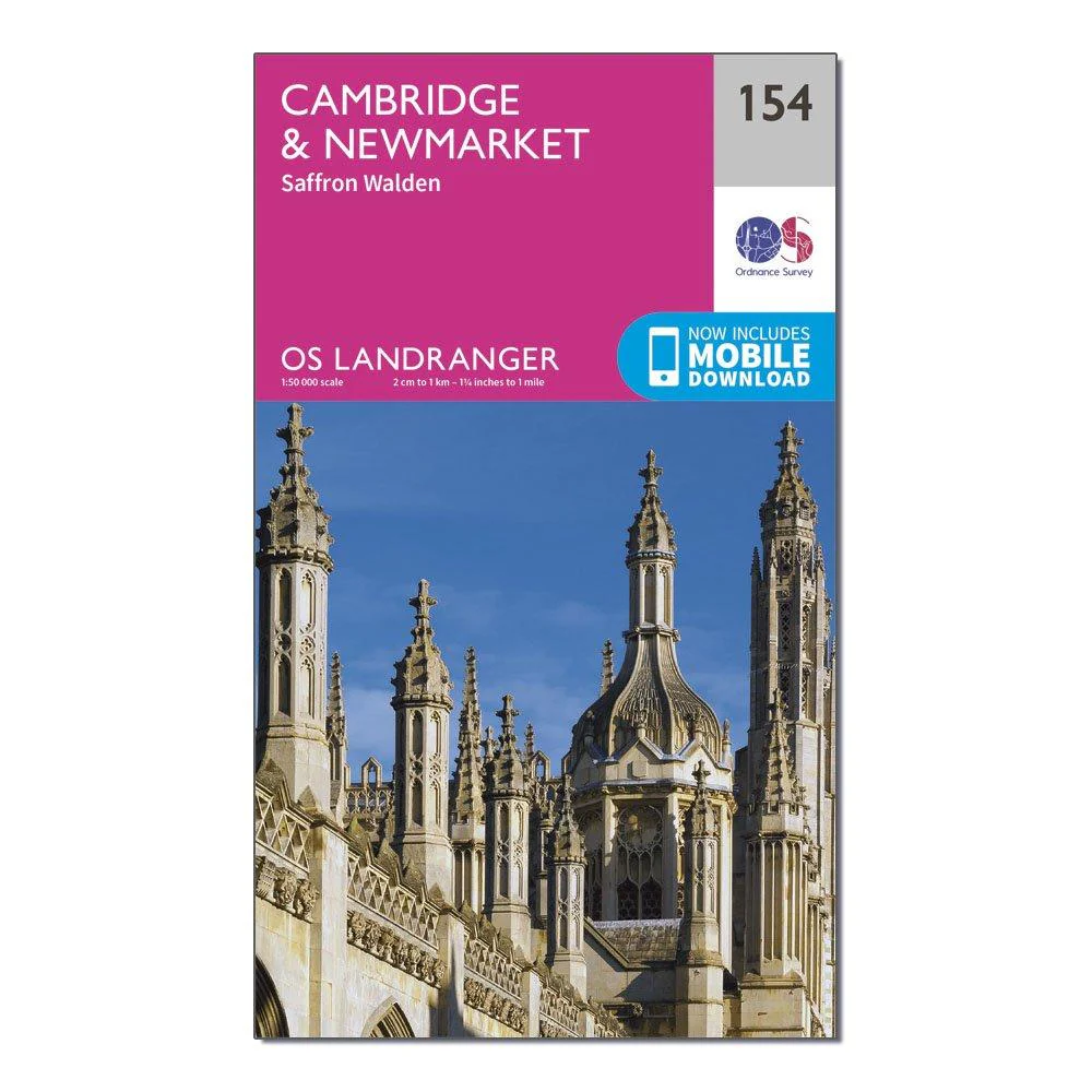 Landranger 154 Cambridge & Newmarket, Saffron Walden Map  With Digital Version - Image 4