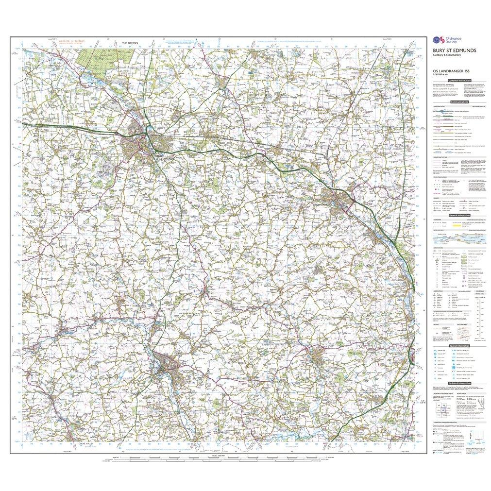 Landranger 155 Bury St Edmunds Map - Image 3