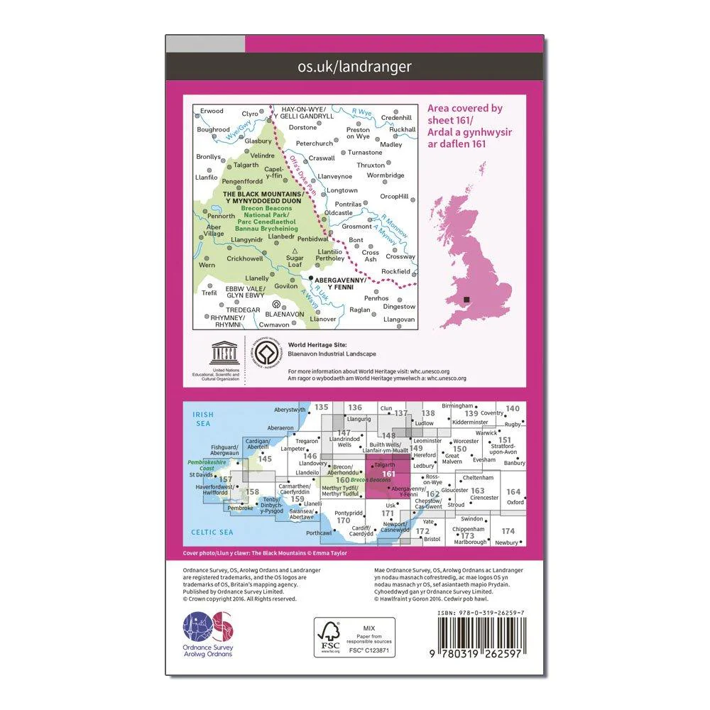 Landranger 161 The Black Mountains Map With Digital Version - Image 2