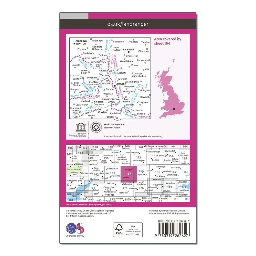 Landranger 164 Oxford, Chipping Norton & Bicester Map With Digital Version - Image 2