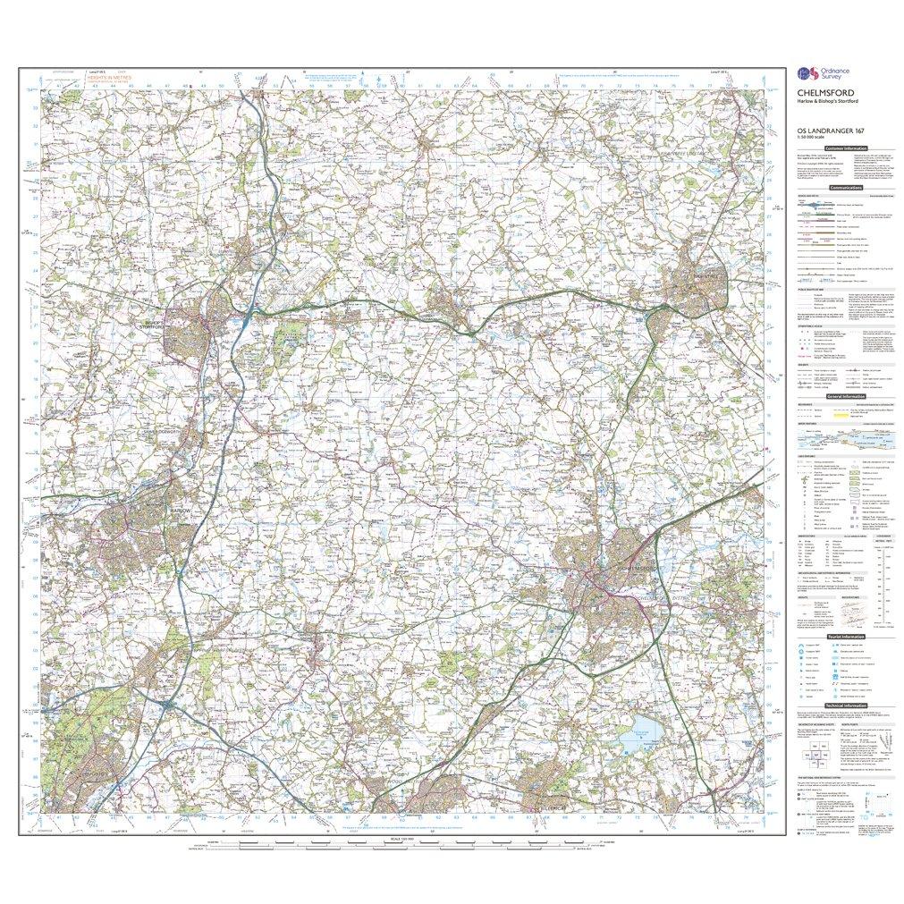 Landranger 167 Chelmsford, Harlow & Bishop's Stortford Map With Digital Version - Image 3