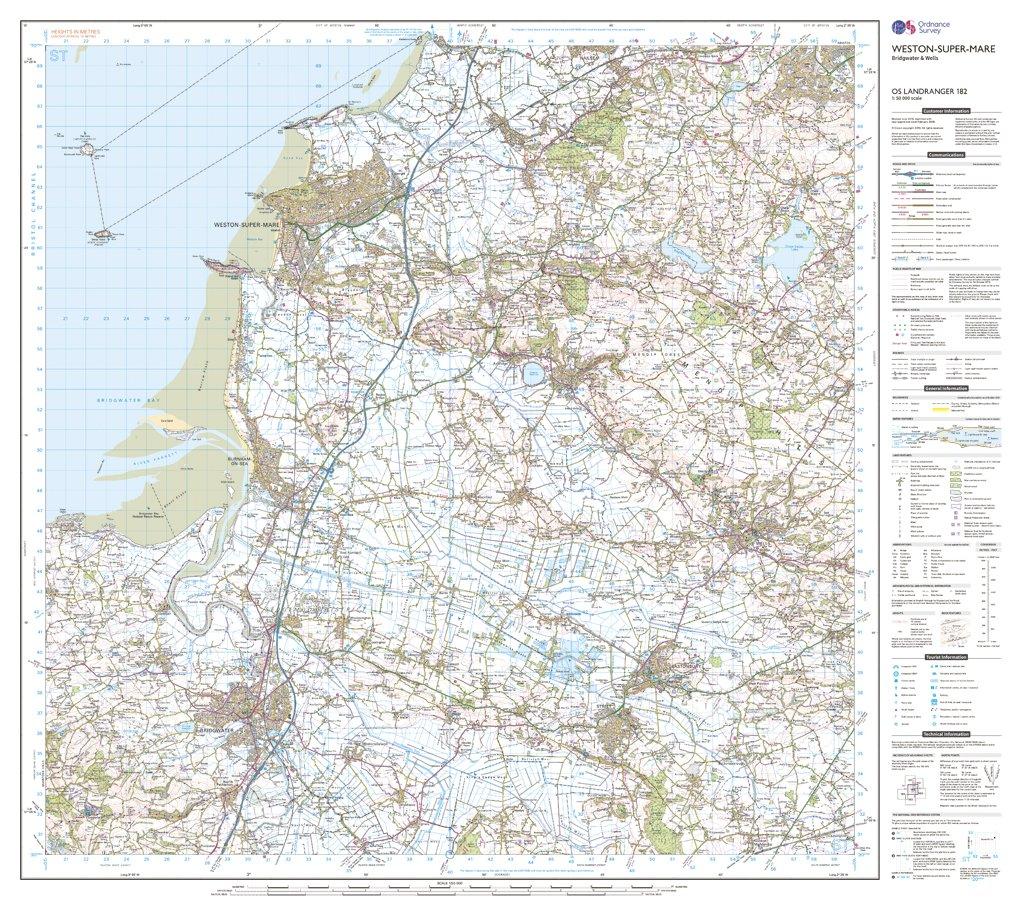 Landranger 182 Weston-super-Mare, Bridgwater & Wells Map With Digital Version - Image 3