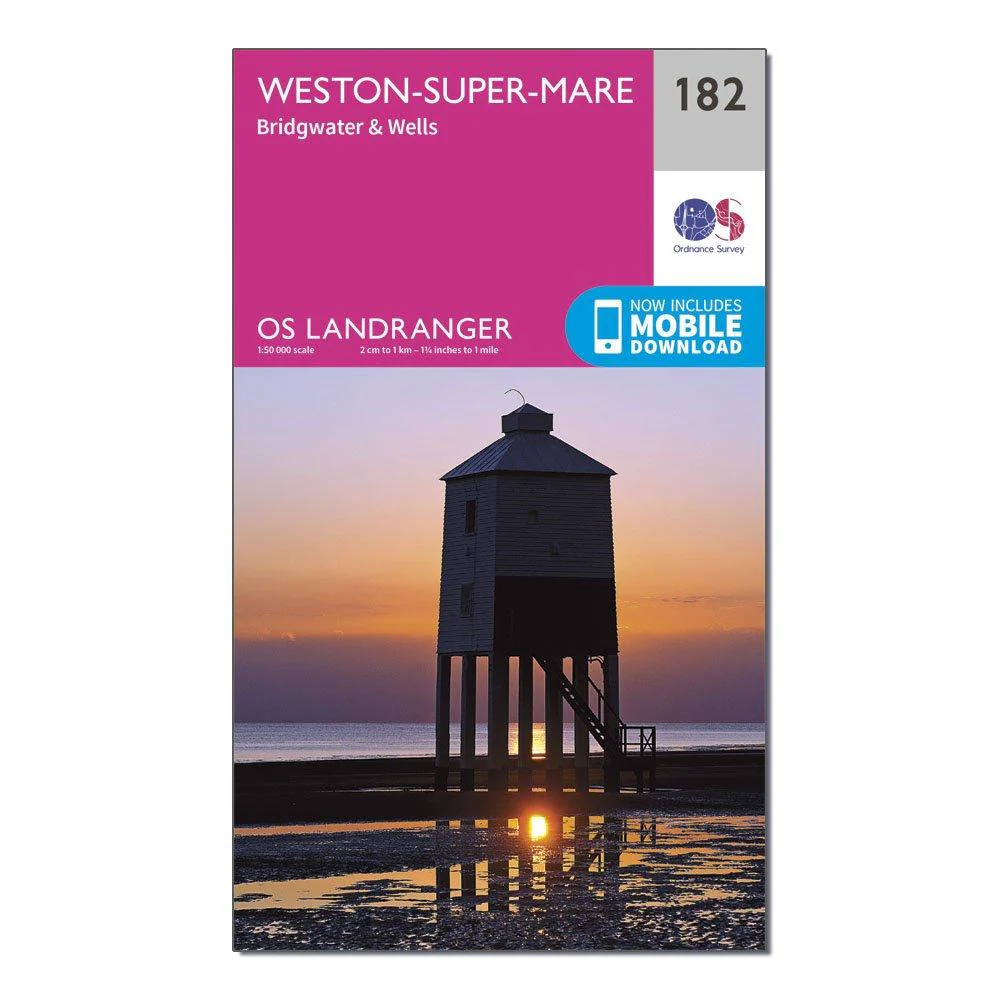 Landranger 182 Weston-super-Mare, Bridgwater & Wells Map With Digital Version - Image 4