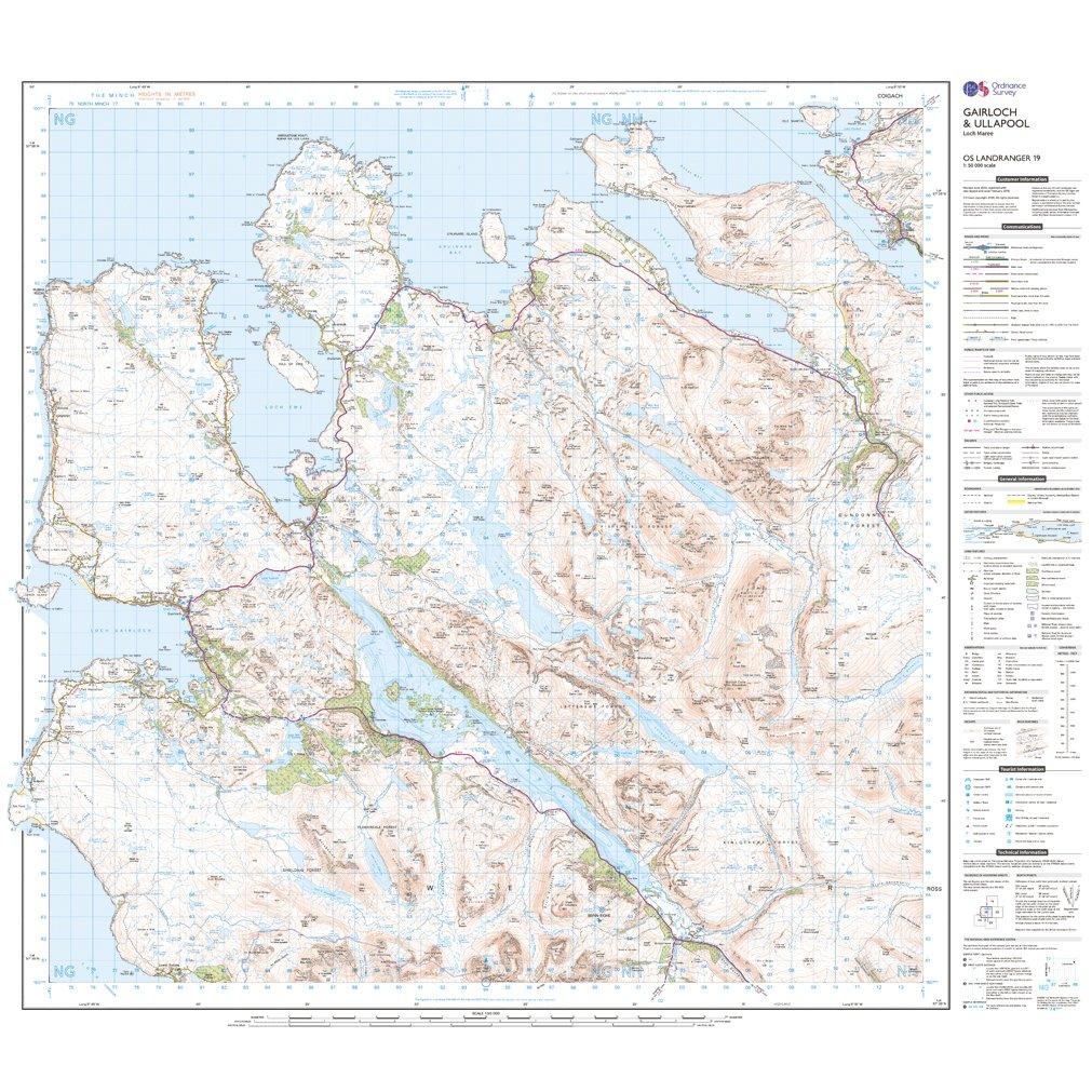 Landranger 19 Gairloch & Ullapool Map - Image 3