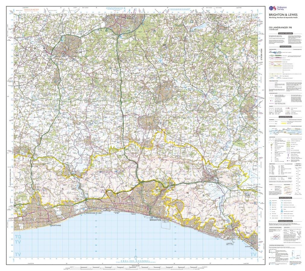 Landranger 198 Brighton & Lewes, Haywards Heath Map With Digital Version - Image 3