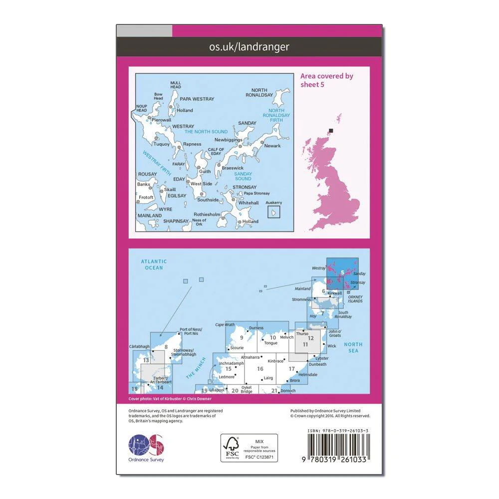 Landranger 5 Orkney Northern Isles Map With Digital Version - Image 2