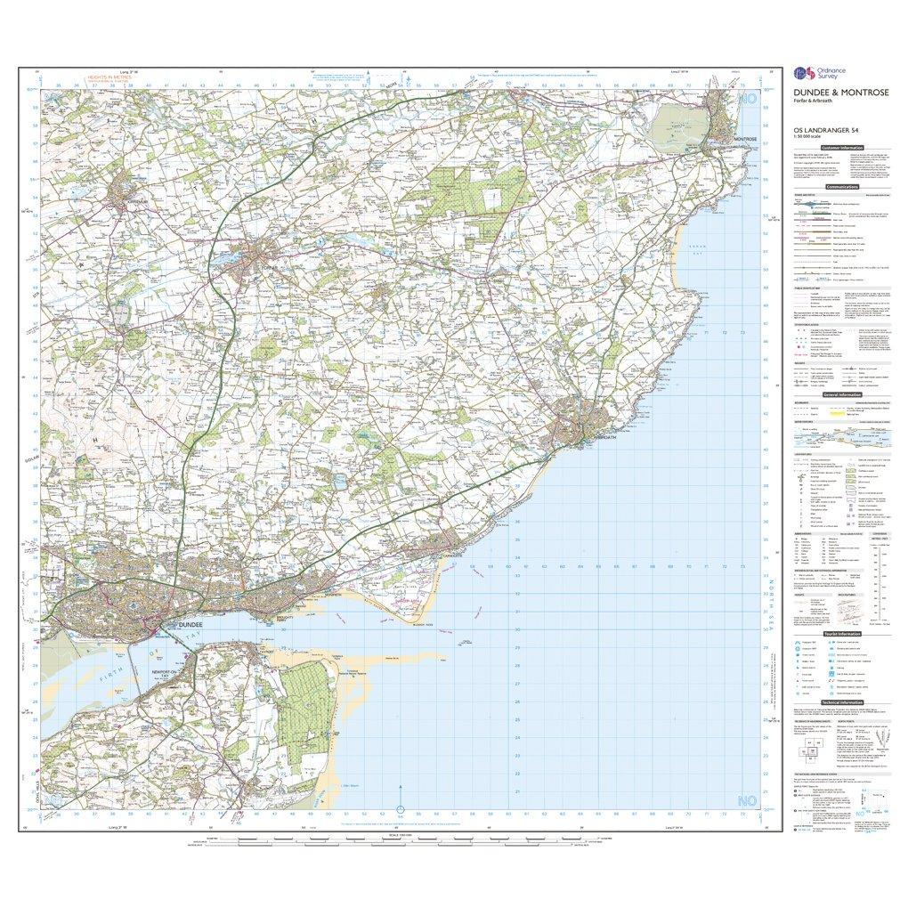Landranger 54 Dundee & Montrose, Forfar & Arbroath Map With Digital Version - Image 3