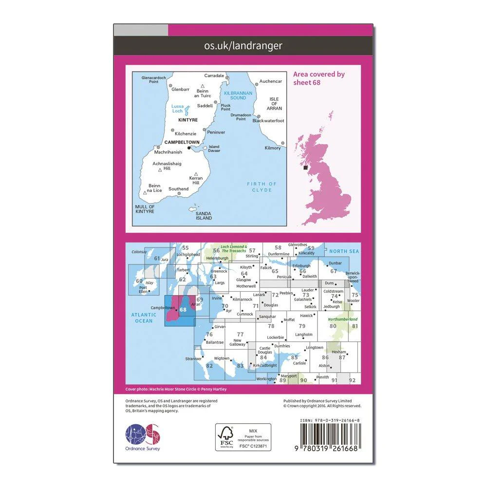 Landranger 68 South Kintyre & Campbeltown Map With Digital Version - Image 2