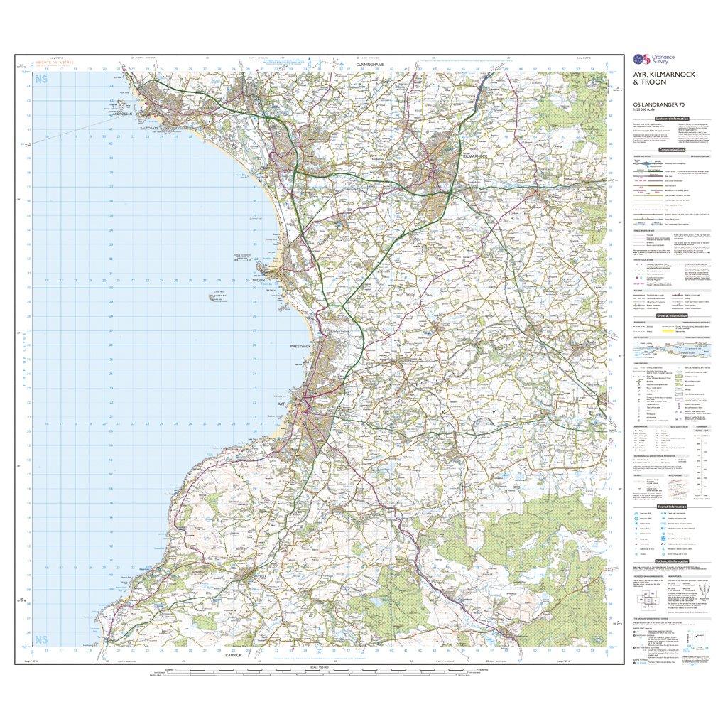 Landranger 70 Ayr, Kilmarnock & Troon Map With Digital Version - Image 3