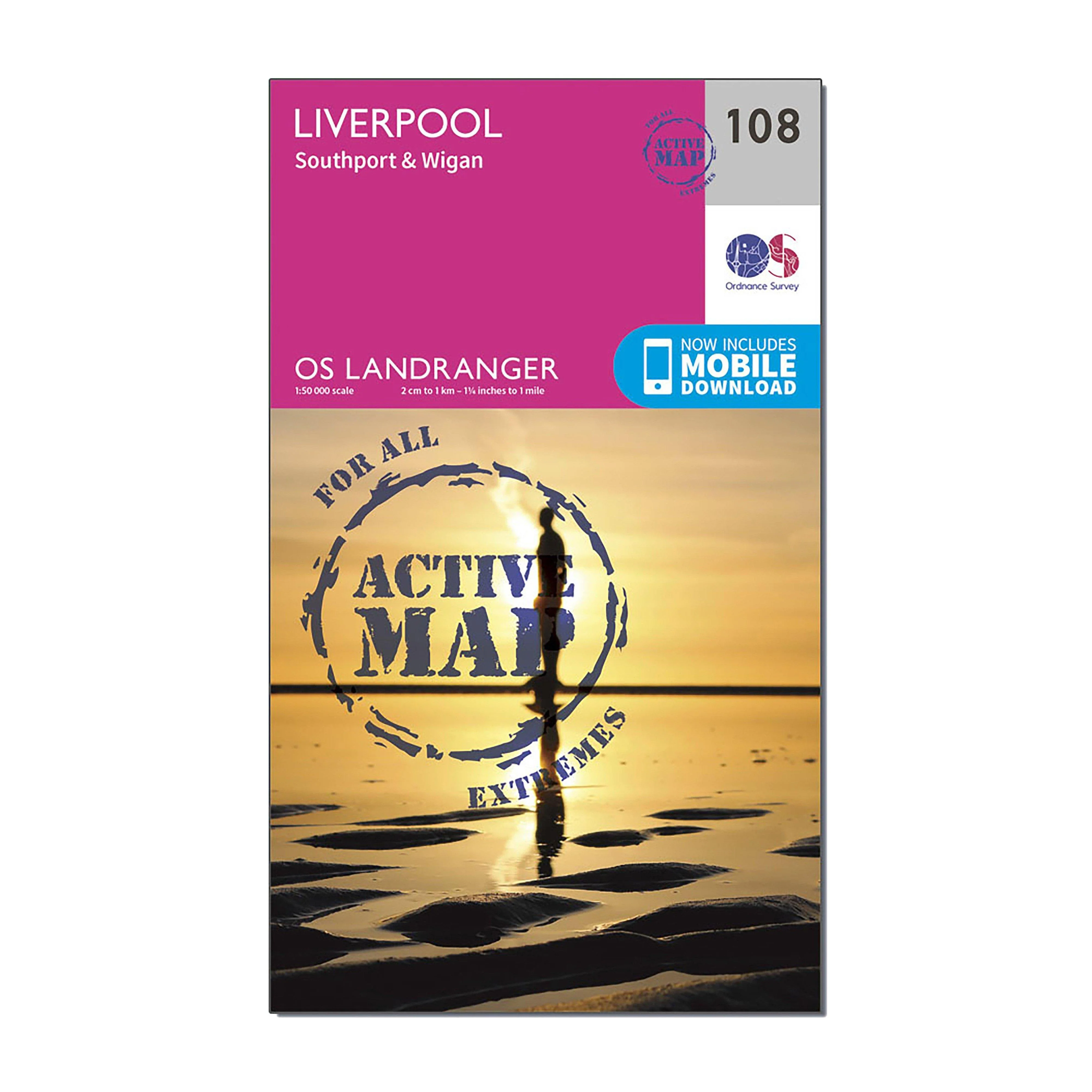 Landranger Active 108 Liverpool, Southport & Wigan Map With Digital Version - Image 4