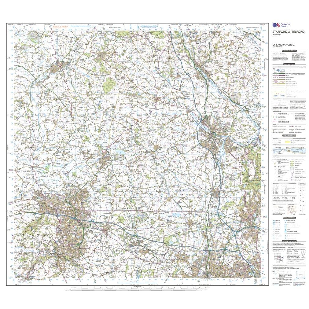 Landranger Active 127 Stafford & Telford, Ironbridge Map With Digital Version - Image 3