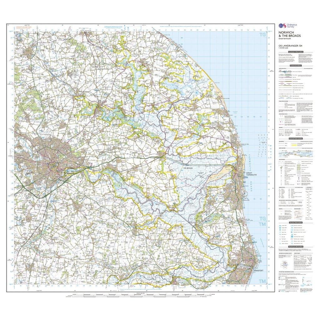 Landranger Active 134 Norwich & The Broads, Great Yarmouth Map With Digital Version - Image 3