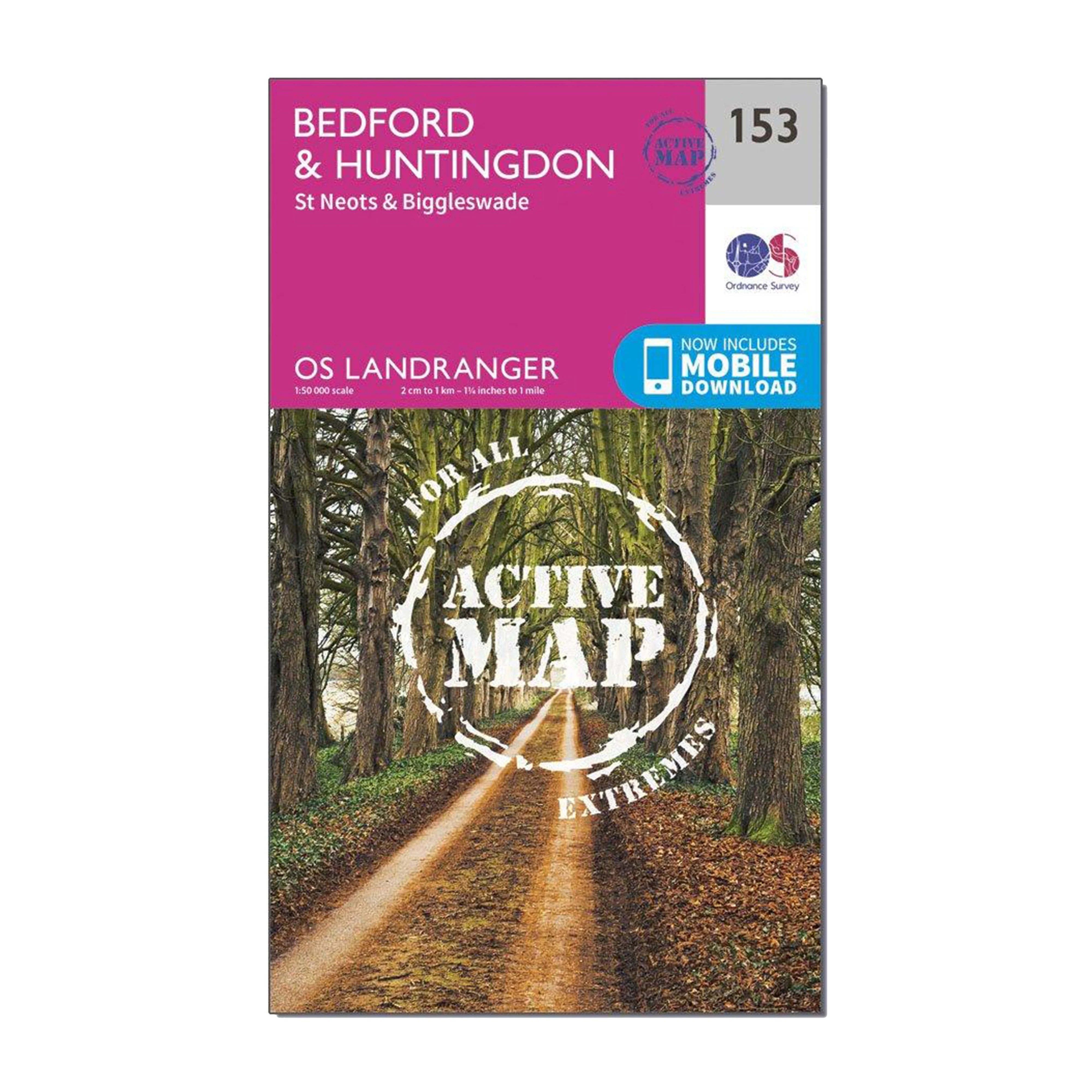 Landranger Active 153 Bedford, Huntingdon, St. Neots & Biggleswade Map With Digital Version - Image 4