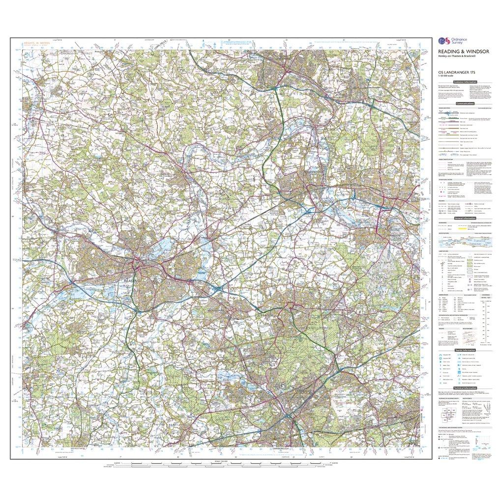 Landranger Active 175 Reading, Windsor, Henley-on-Thames & Bracknell Map With Digital Version - Image 3
