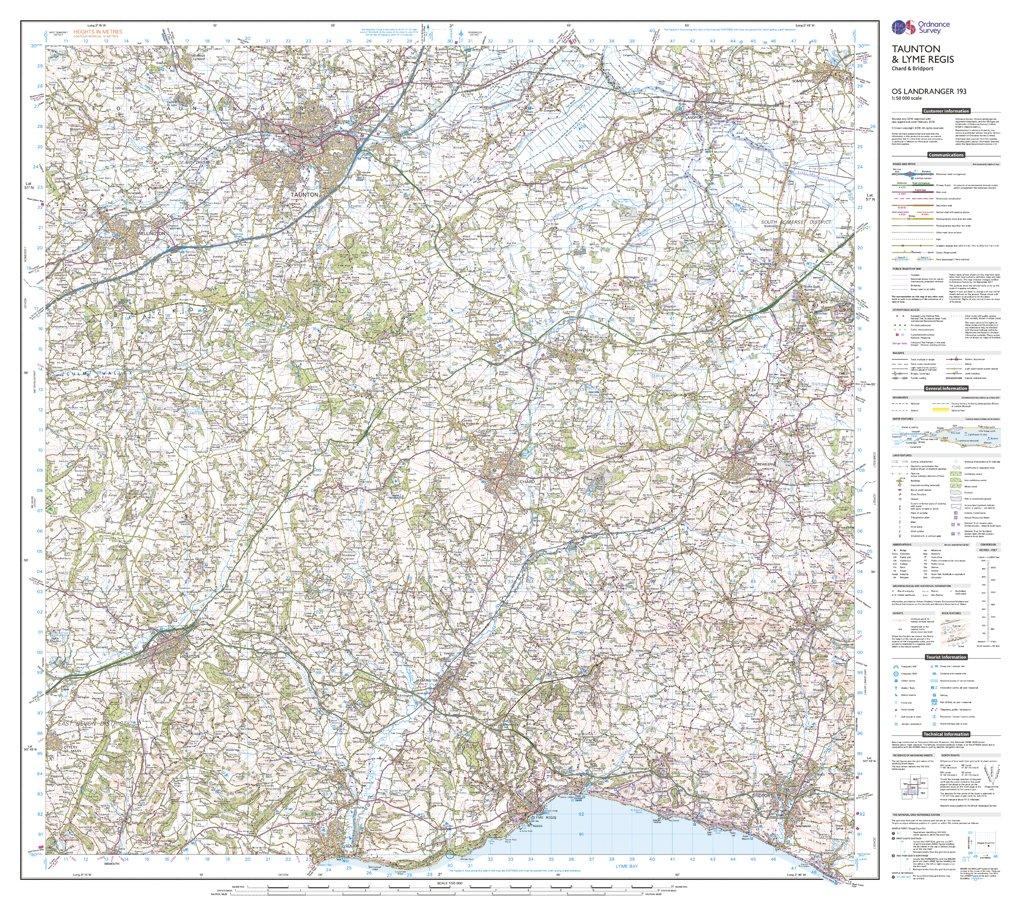 Landranger Active 193 Taunton & Lyme Regis, Chard & Bridport Map With Digital Version - Image 3