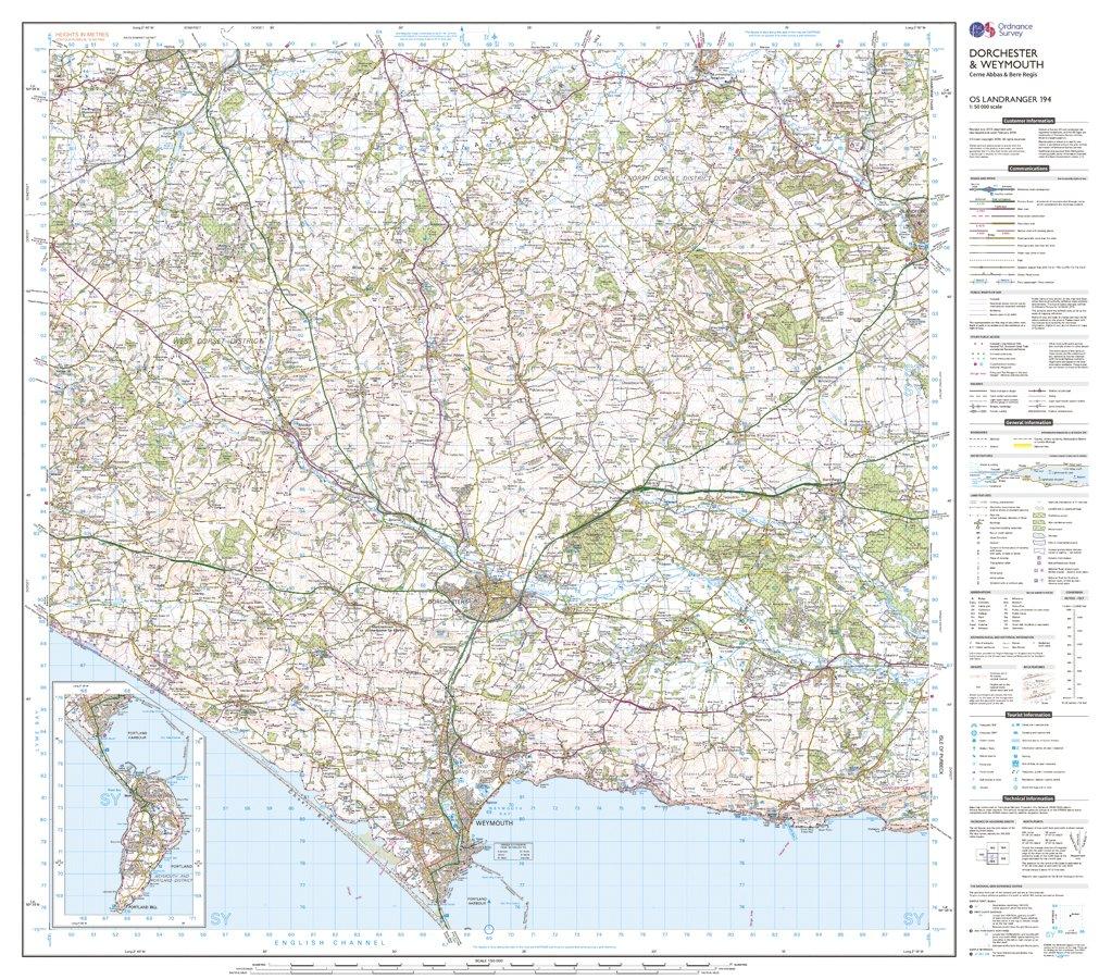 Landranger Active 194 Dorchester & Weymouth, Cerne Abbas & Bere Regis Map With Digital Version - Image 3