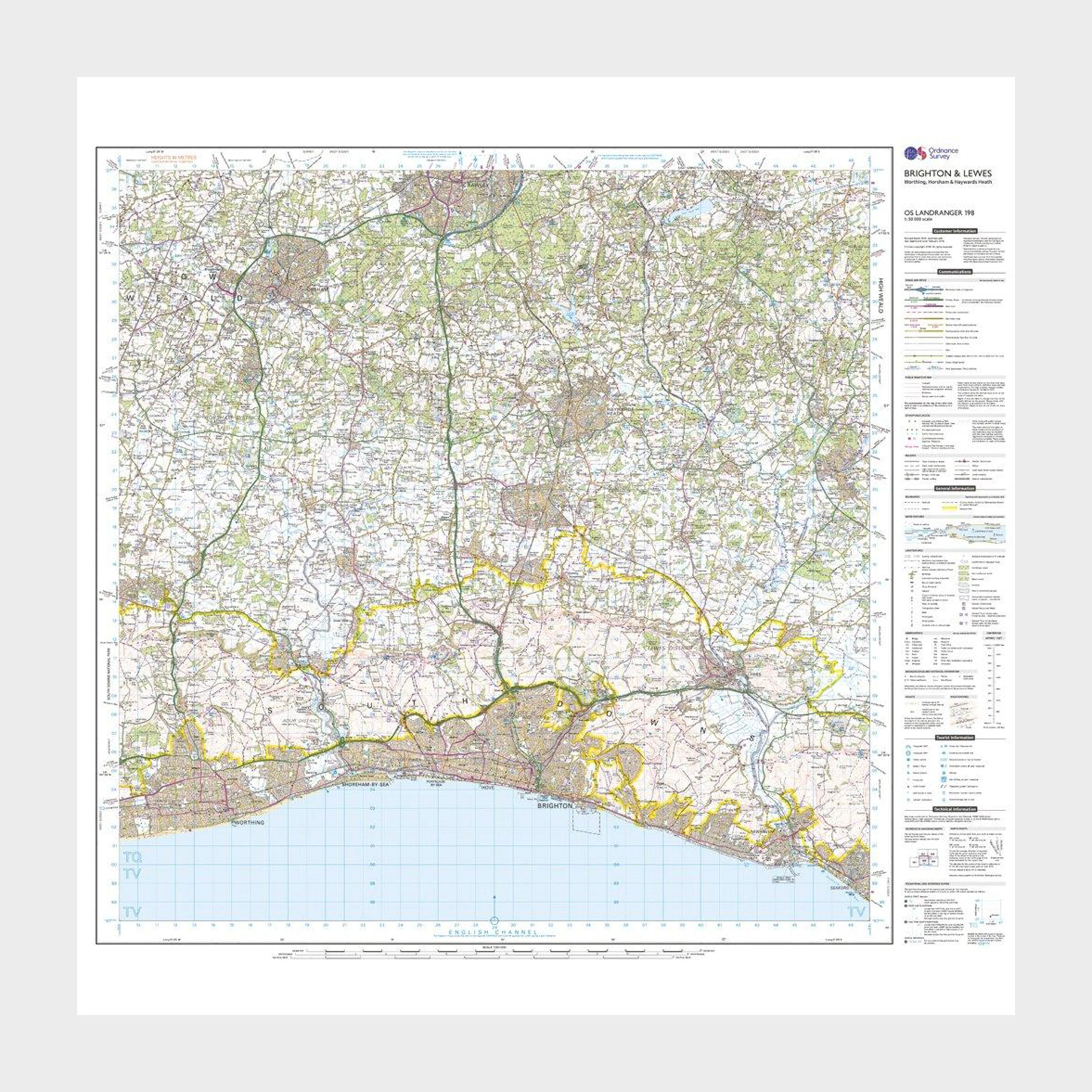 Landranger Active 198 Brighton & Lewes, Haywards Heath Map With Digital Version - Image 3