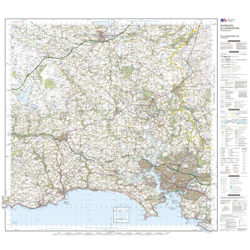 Landranger Active 201 Plymouth, Launceston, Tavistock & looe Map With Digital Version - Image 3