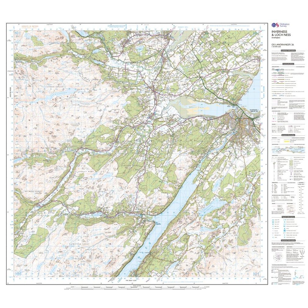 Landranger Active 26 Inverness & Loch Ness, Strathglass Map With Digital Version - Image 3