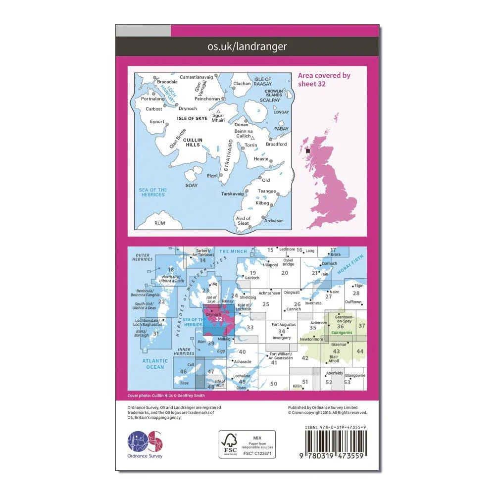Landranger Active 32 South Skye & Cuillin Hills Map With Digital Version - Image 2