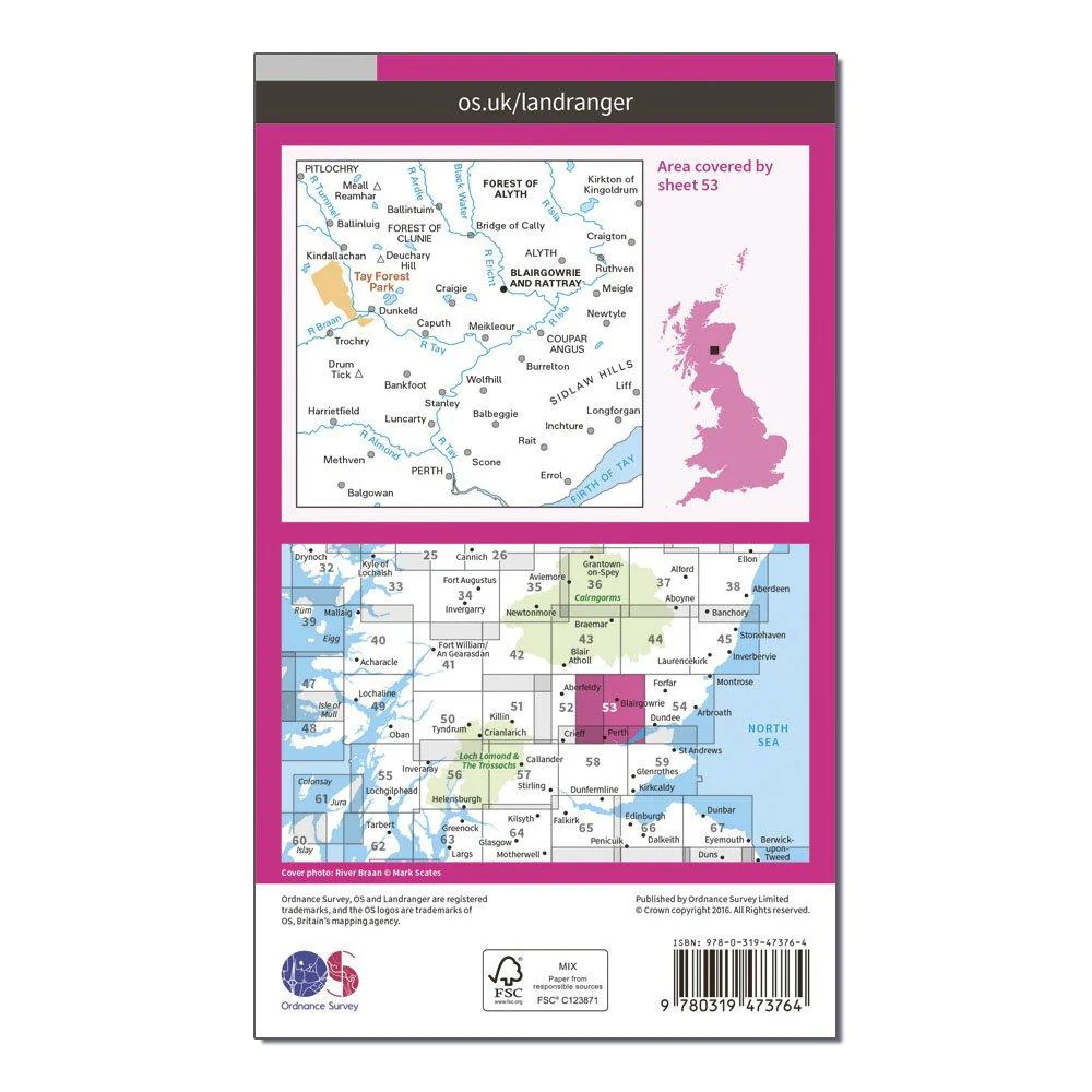 Landranger Active 53 Blairgowrie & Forest of Alyth Map With Digital Version - Image 2