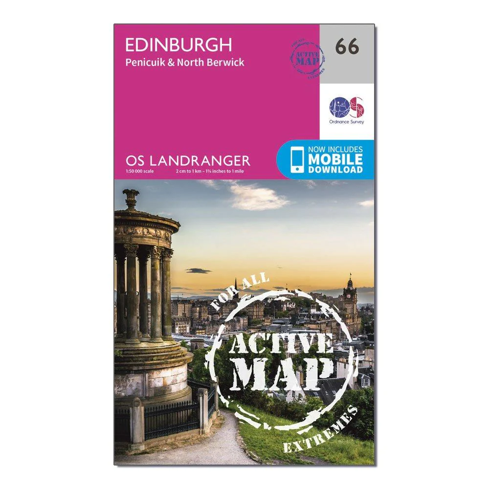 Landranger Active 66 Edinburgh, Penicuik & North Berwick Map With Digital Version - Image 4