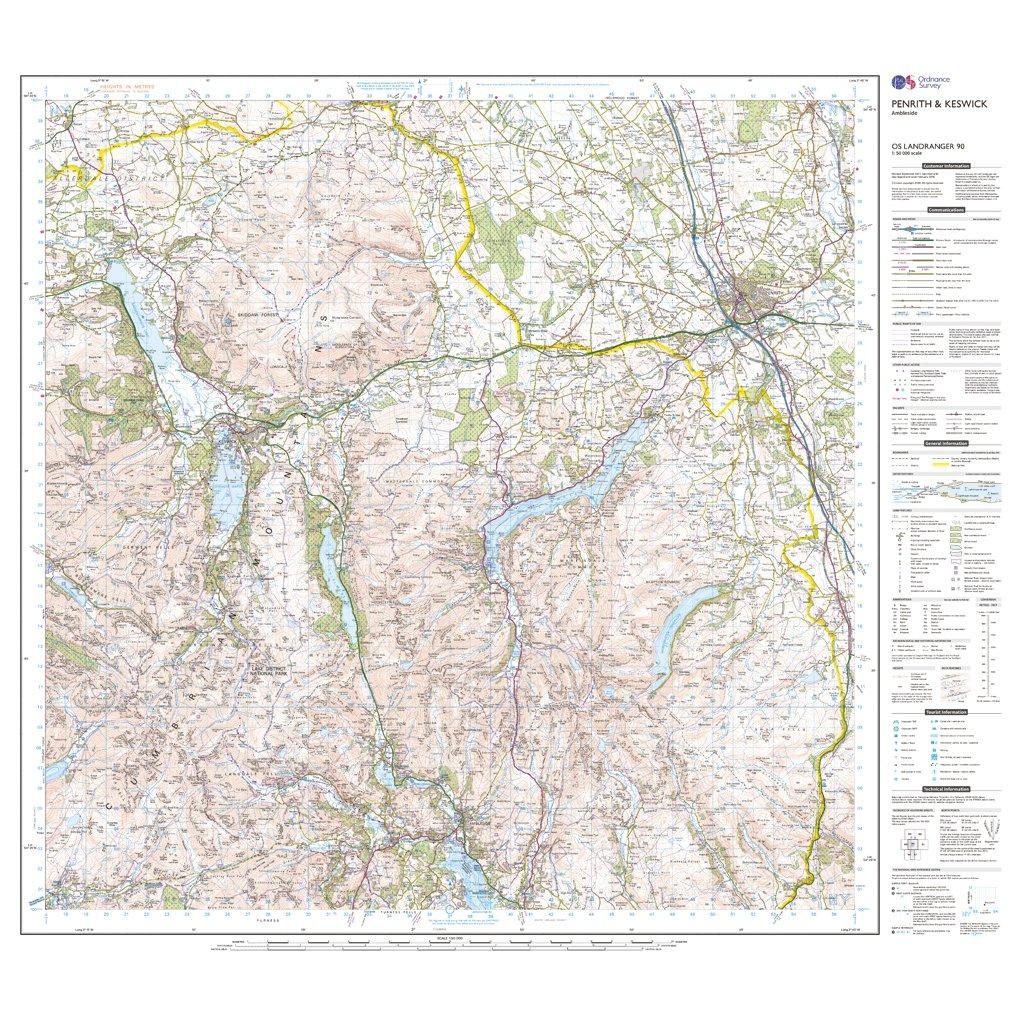 Landranger Active 90 Penrith, Keswick & Ambleside Map With Digital Version - Image 3