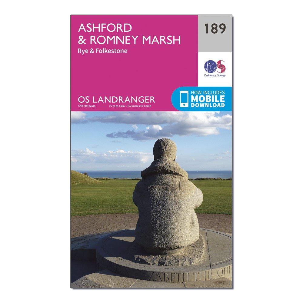 OS Landranger 189 Ashford & Romney Marsh, Rye & Folkestone Map - Image 4