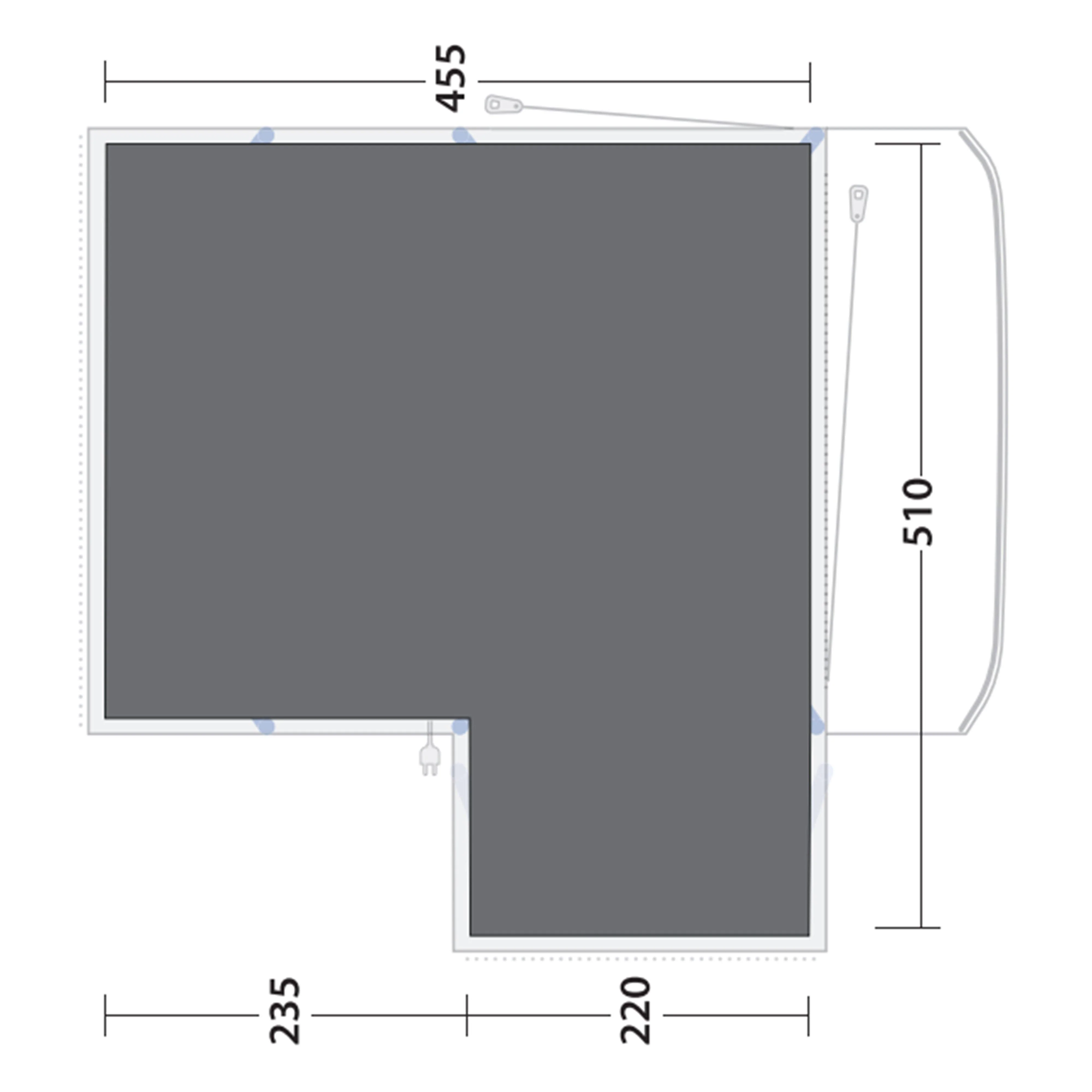 Hartsdale 6PA Footprint Groundsheet 390cm x 455cm - Image 2