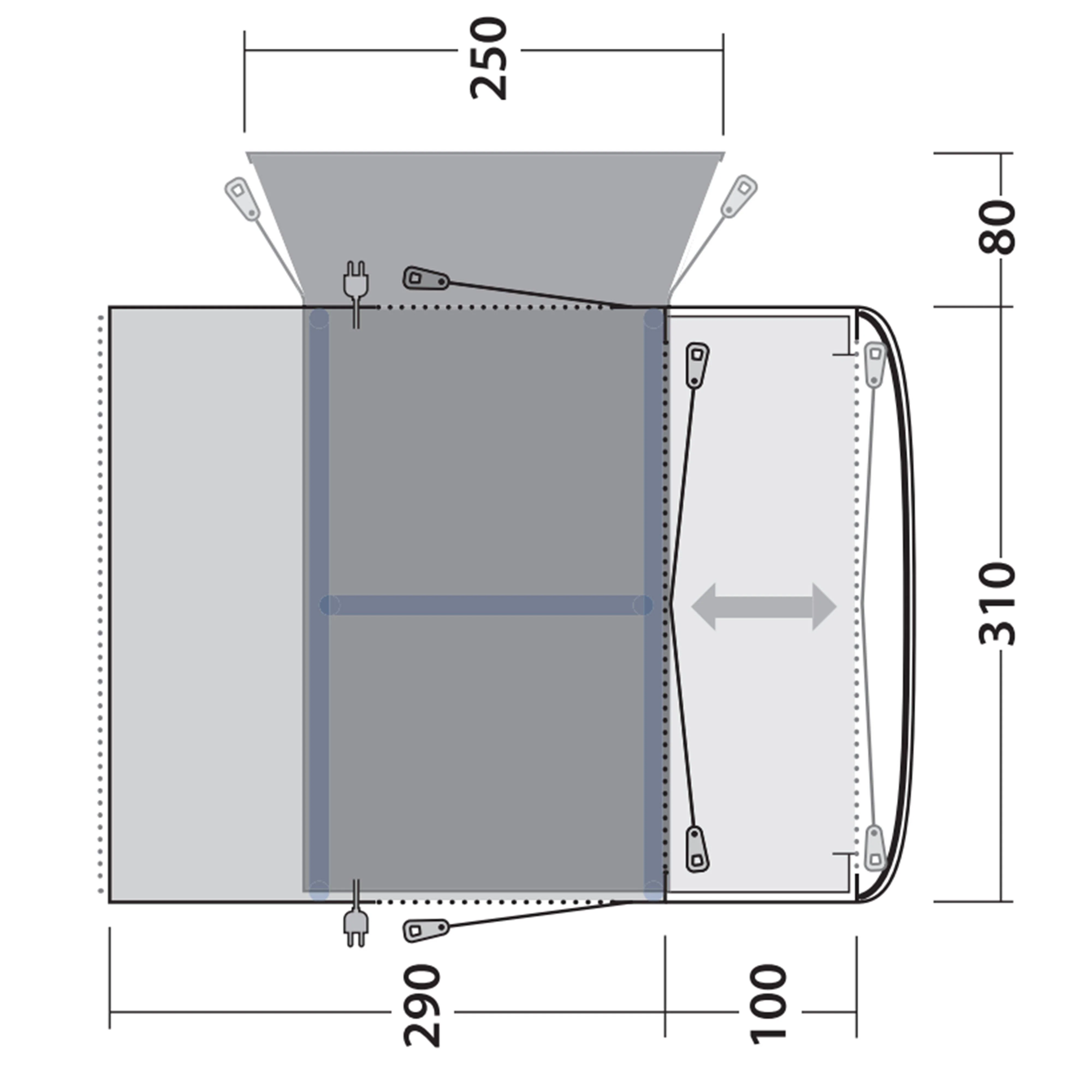 Jonesville 290SA Flex Driveaway Awning - Image 2