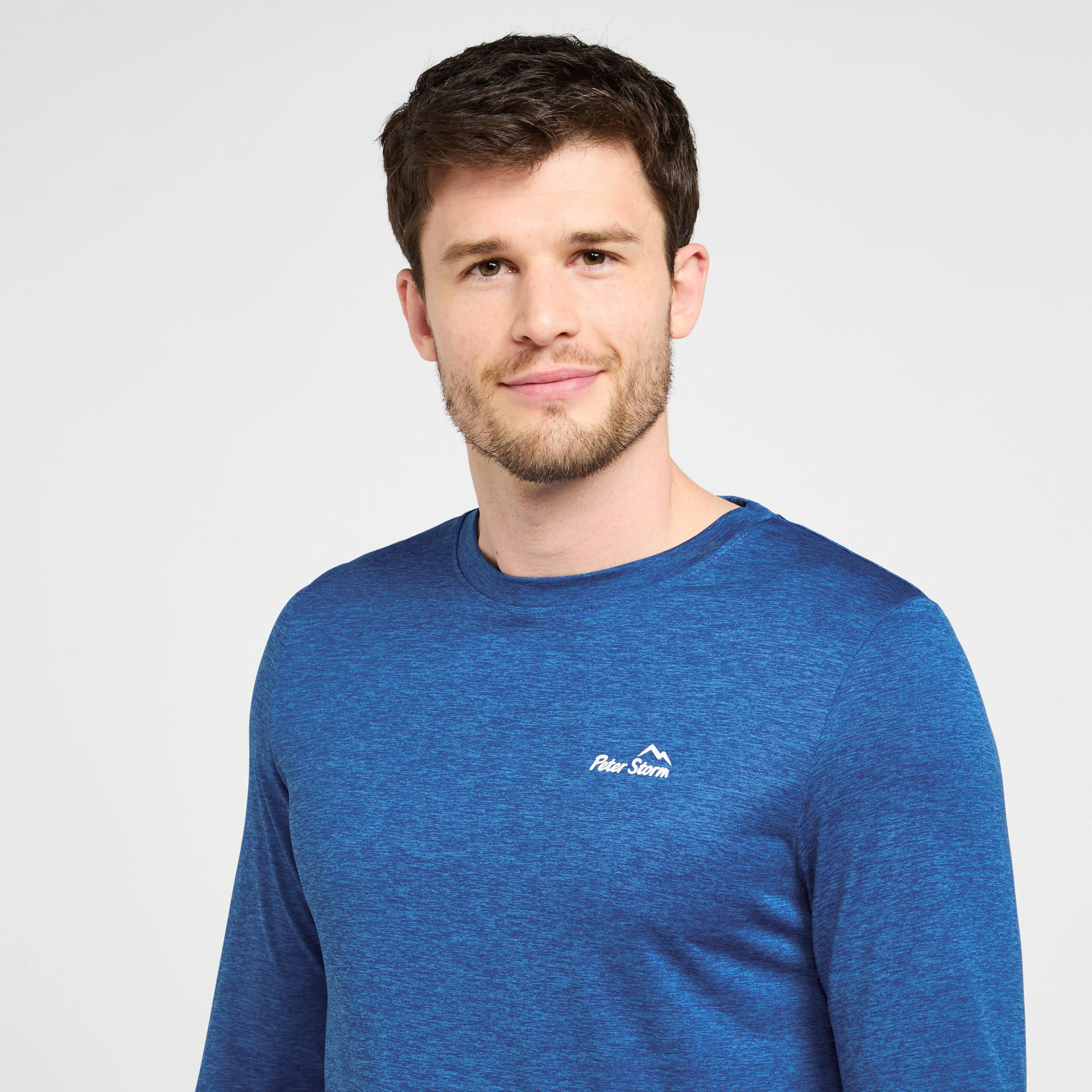 Mens Active Long Sleeve T-Shirt Blue - Image 4