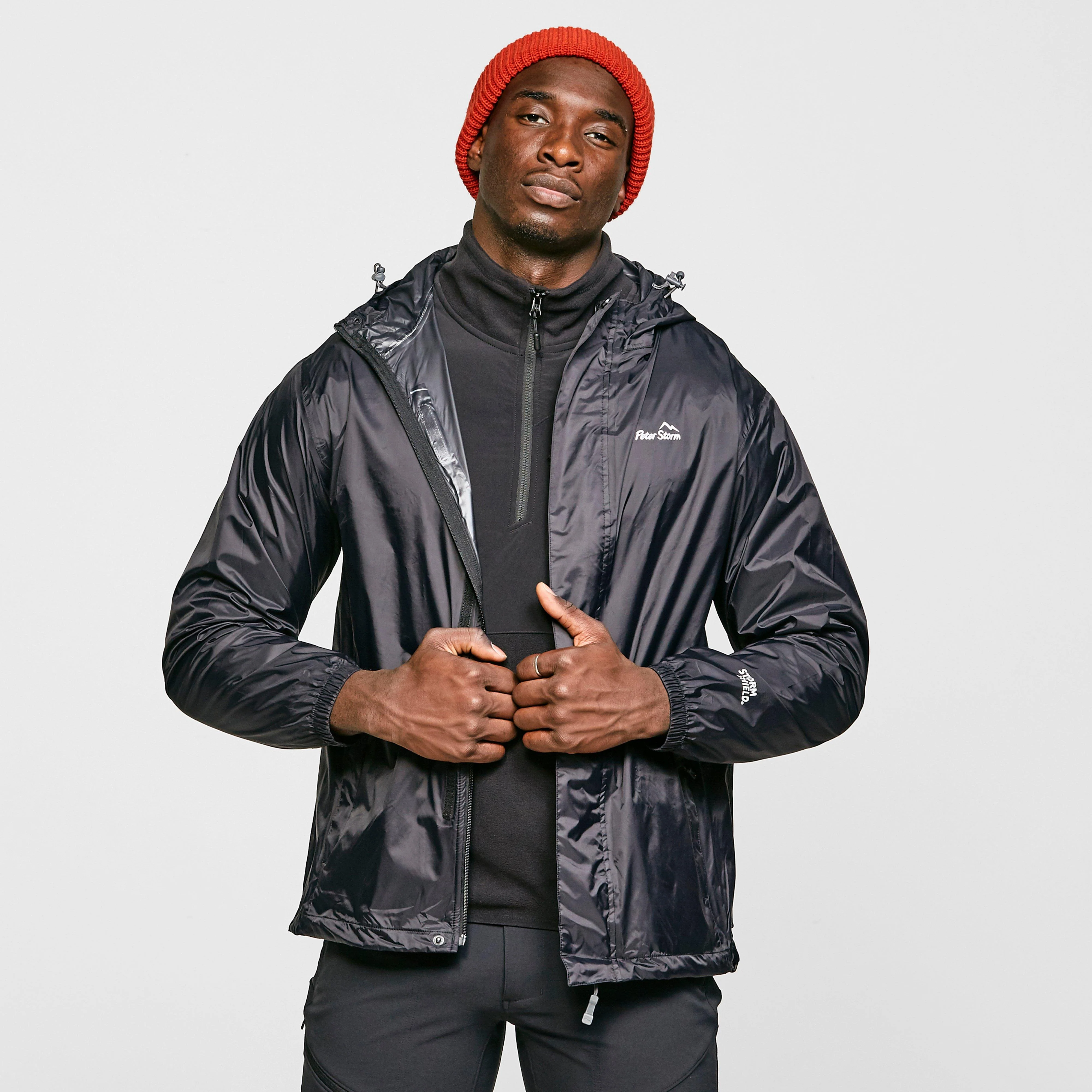Mens Packable Jacket Black - Image 4