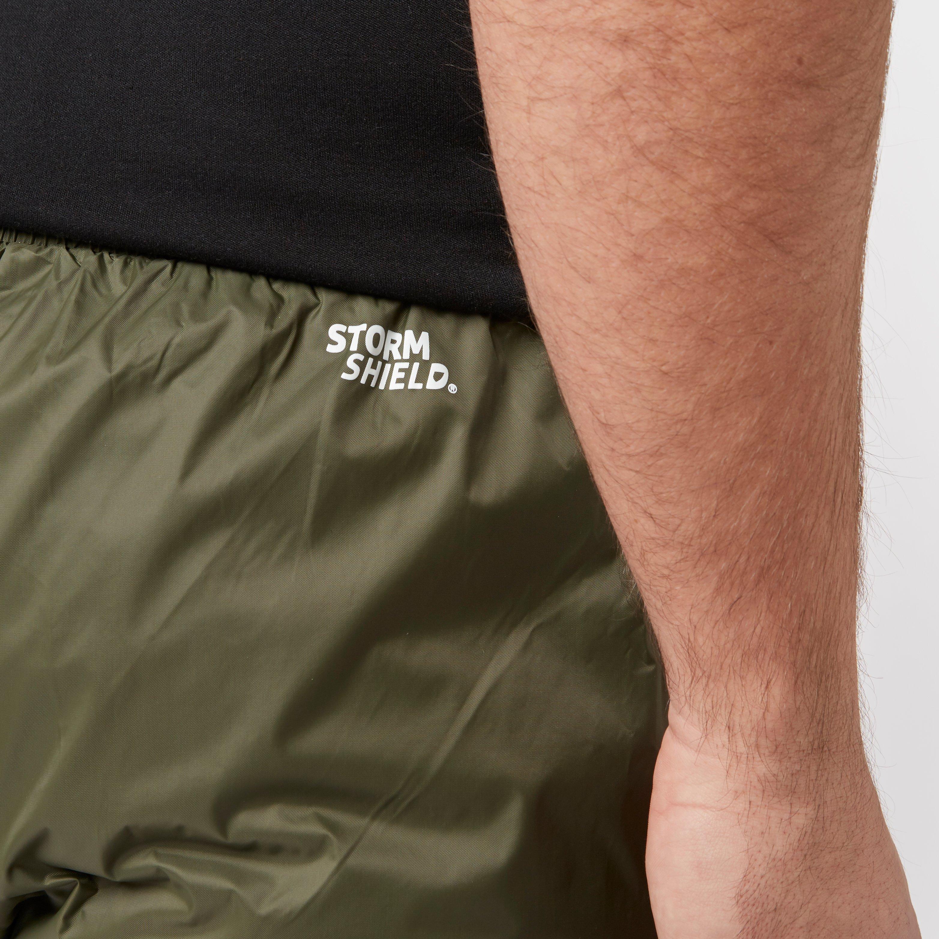 Mens Waterproof Packable Pants Green - Image 6