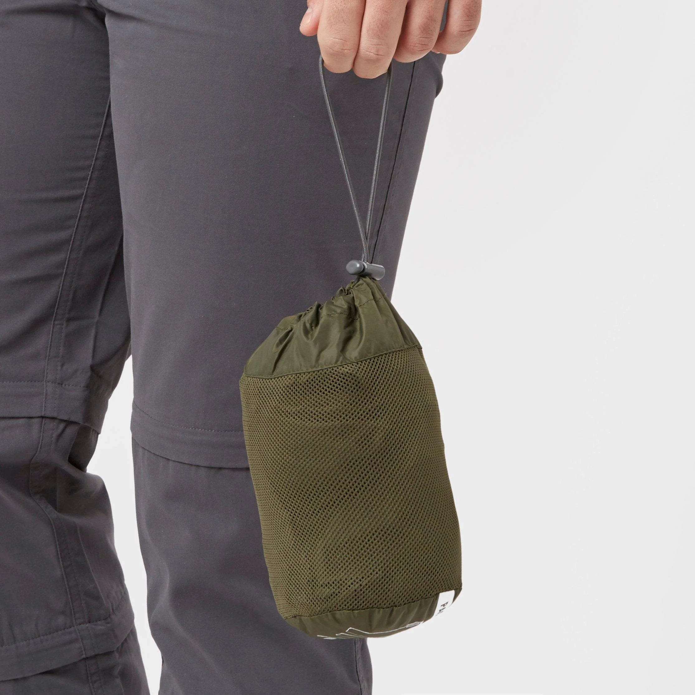 Mens Waterproof Packable Pants Green - Image 7