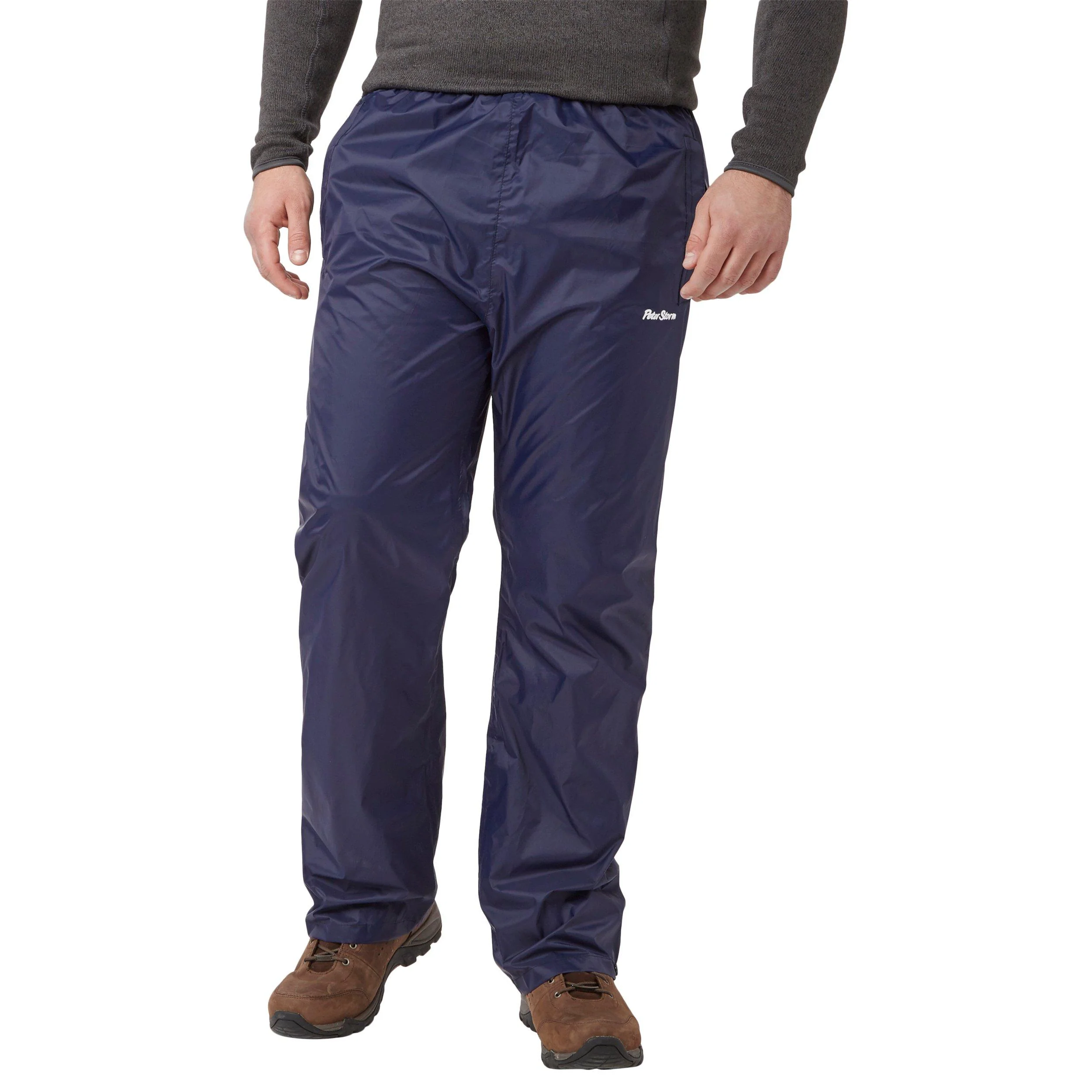 Mens Waterproof Packable Pants Navy - Image 8