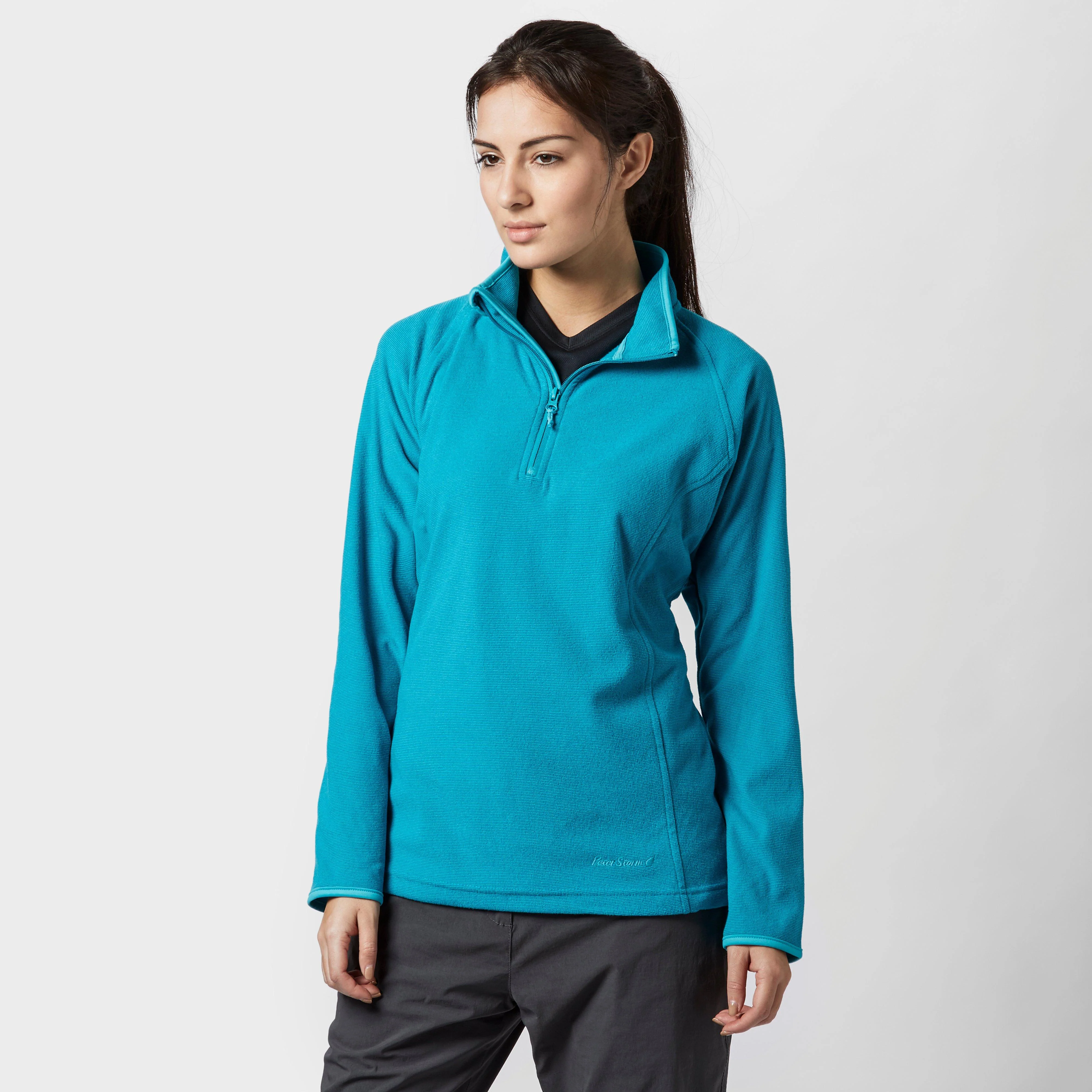 Women's Half Zip Micro Stripe Fleece